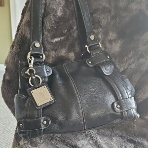 Tignanello Black Leather Shoulder Bag